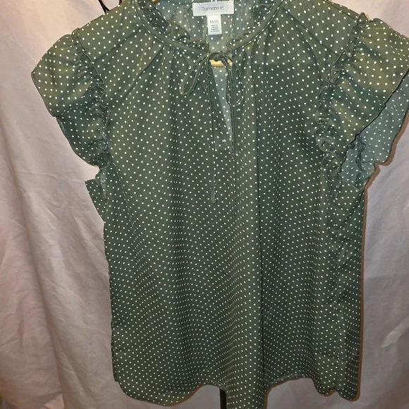 Tamara H. Green W/ White Polka Dot Blouse Womens Size Medium (Virginia #17) - Picture 1 of 6